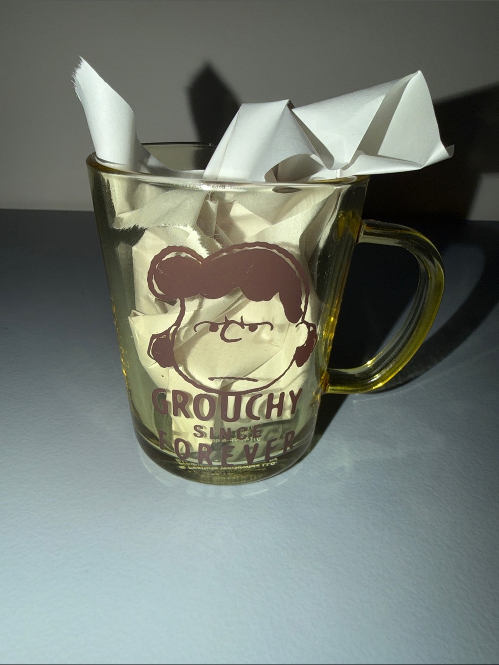 Peanuts Lucy "Grouchy Since Forever" Glass Graphic Mug